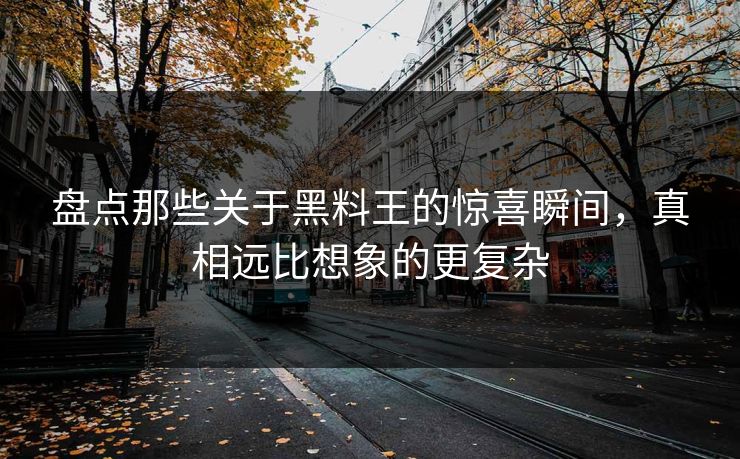 盘点那些关于黑料王的惊喜瞬间，真相远比想象的更复杂